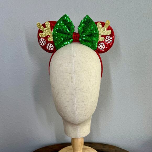 🎄 Reindeer Games Minnie Ears | Disney-Inspired Christmas Mouse Ears Headband - Picture 2 of 5